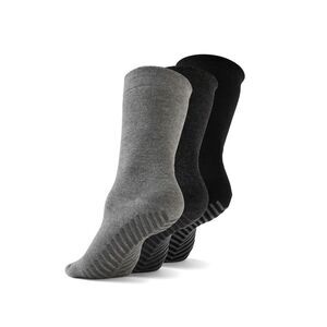 Gripjoy Women's Crew Socks with Grips (Pack of 3)